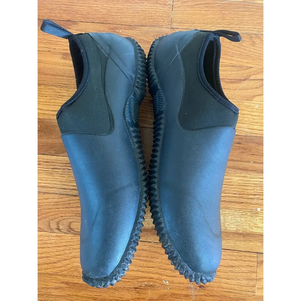 HISEA Men's Garden Shoes Waterproof Anti-Slip Ankle Farm Yard Rubber Sz 12 Black